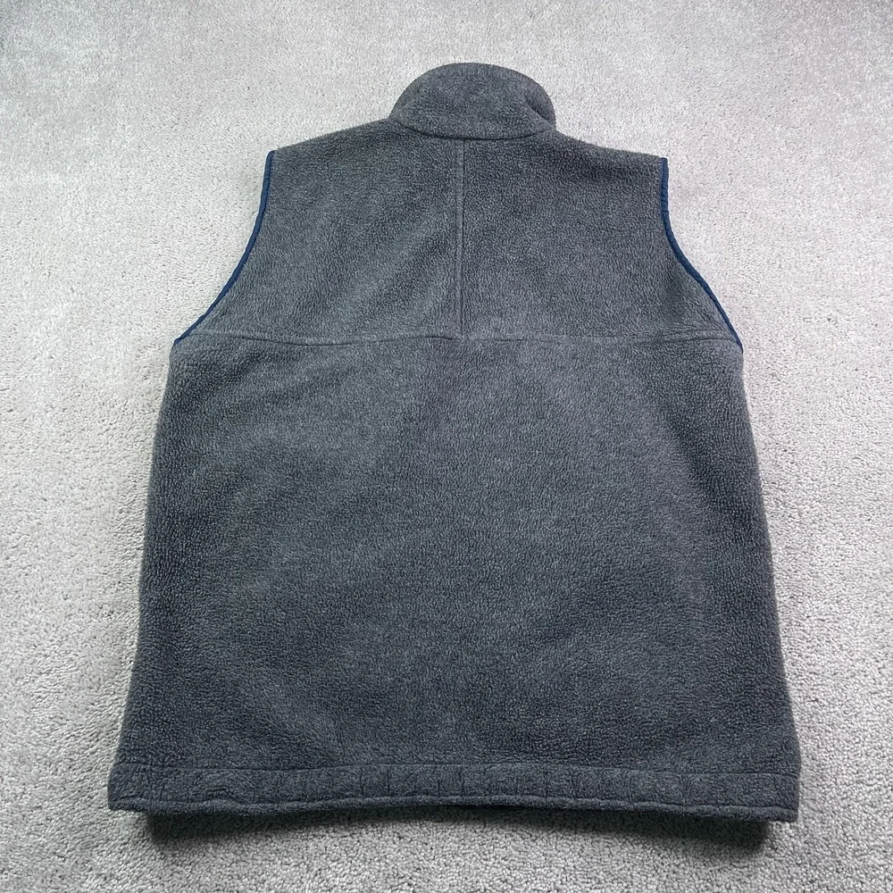 Vintage LL Bean Vest Mens Large Grey Fleece Full Zip Mountain Hiking Made in USA